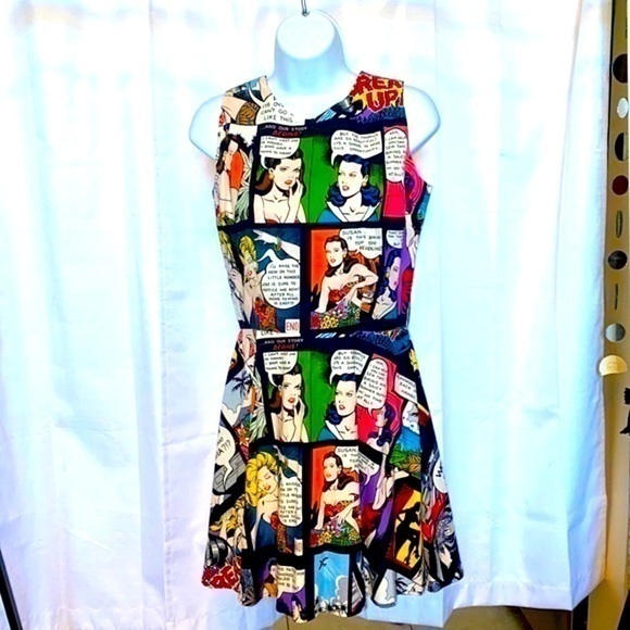 hemet Dresses Nwot Hemet Comic Strip A Line Dress Poshmark